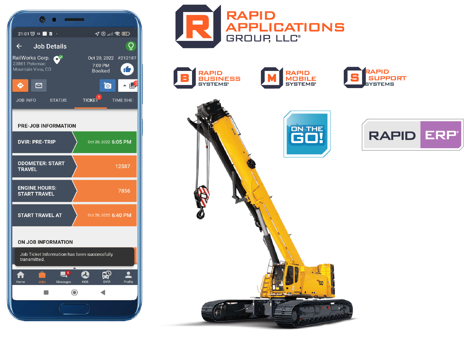 Heavy Equipment and Machinery Software Crane services software.
